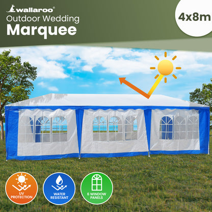 4x8 Outdoor Event Wedding Marquee Tent Blue
