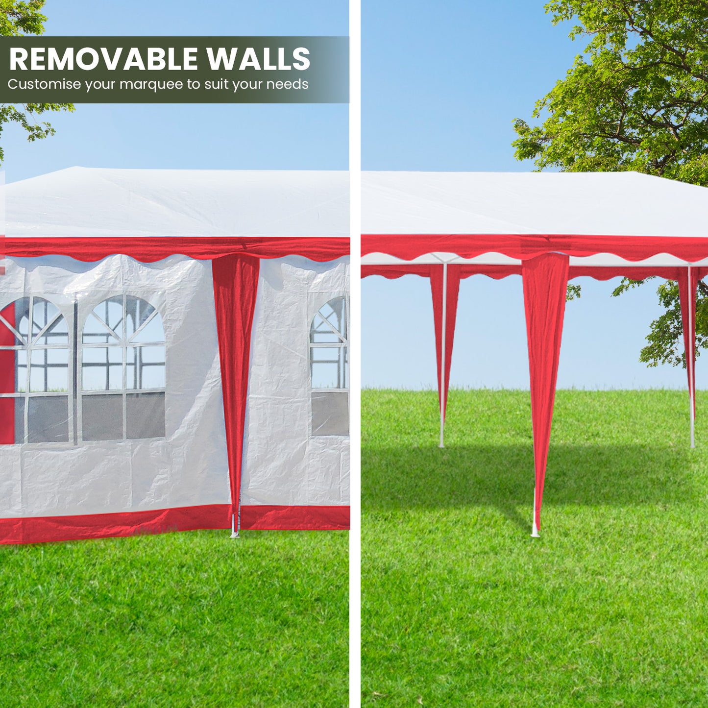 4x8 Outdoor Event Wedding Marquee Tent Red