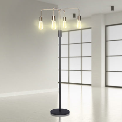 Sarantino 4-Light Industrial Floor Lamp