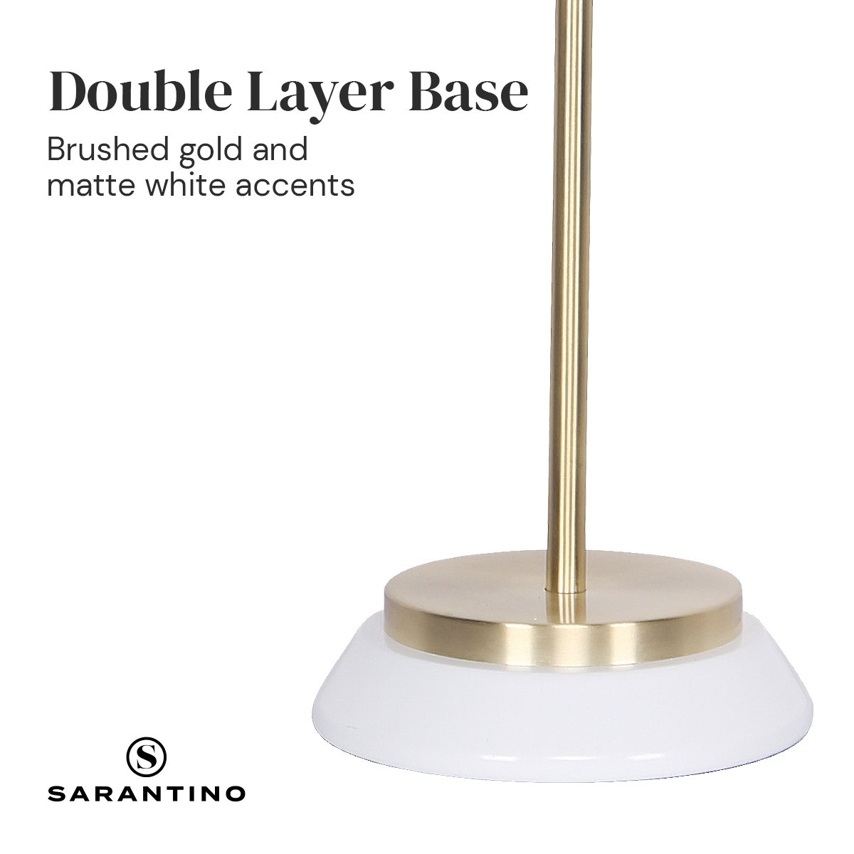 Sarantino White/Brass Table Lamp
