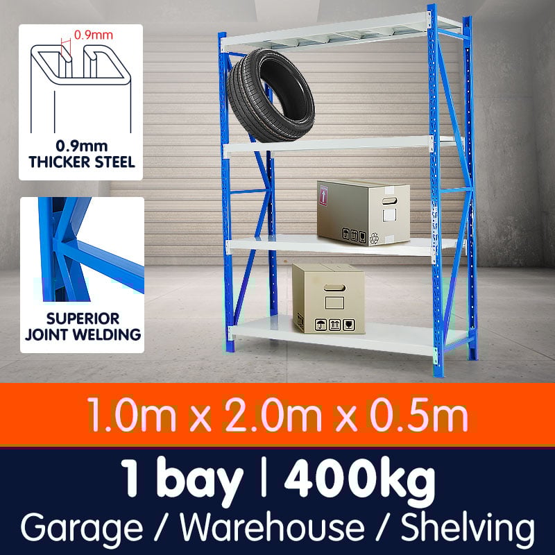 Centurion Standard 1 Bay 1M Wide Long-Span Garage Shelving 400kg