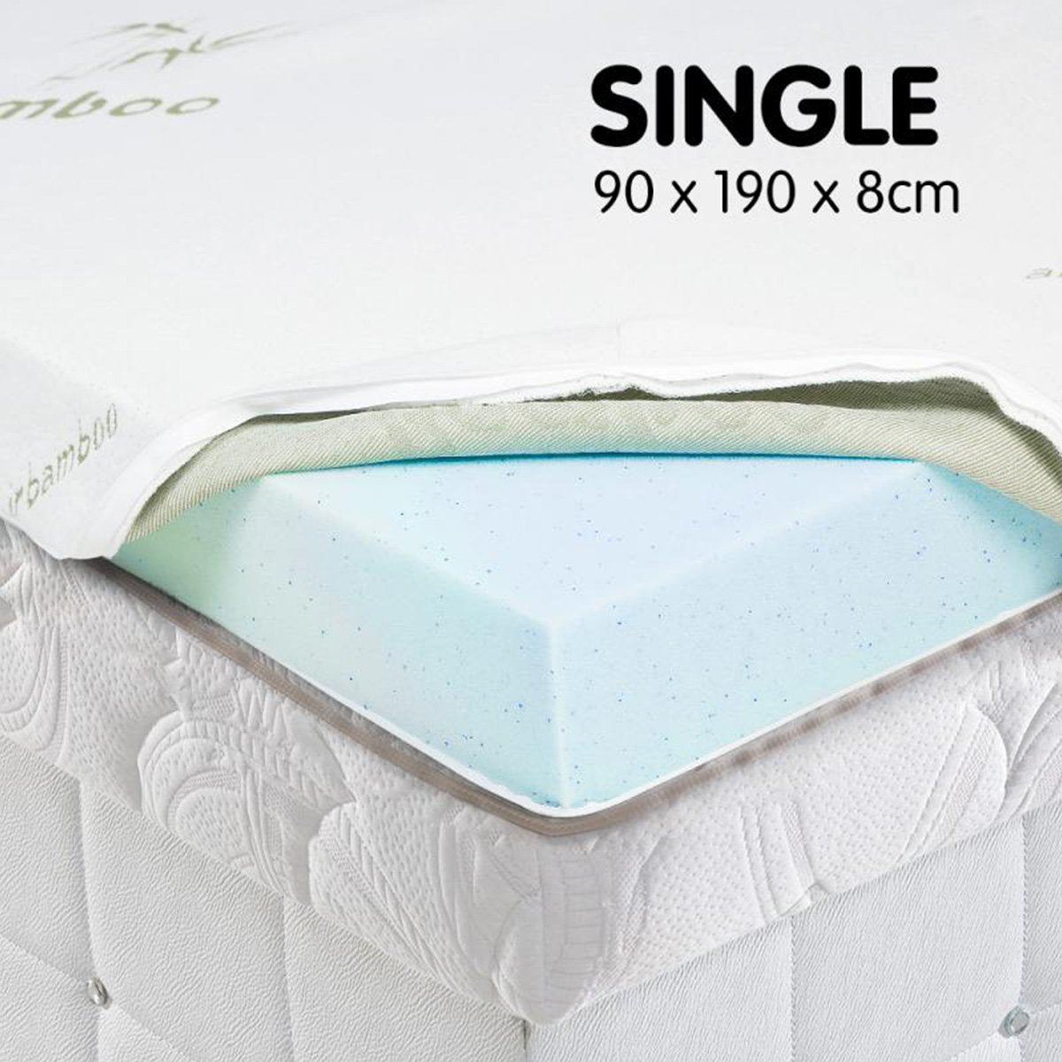Laura Hill Cool GEL Memory Foam Mattress Topper - Single