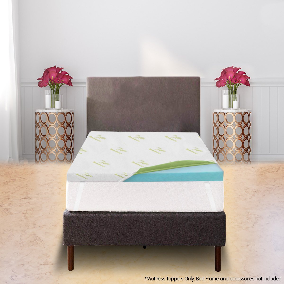 Laura Hill Cool GEL Memory Foam Mattress Topper - Single