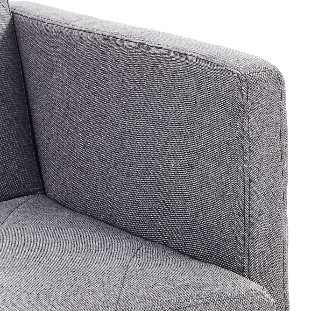 Sarantino 3 Seater Modular Linen Fabric Sofa Bed Couch Light Grey