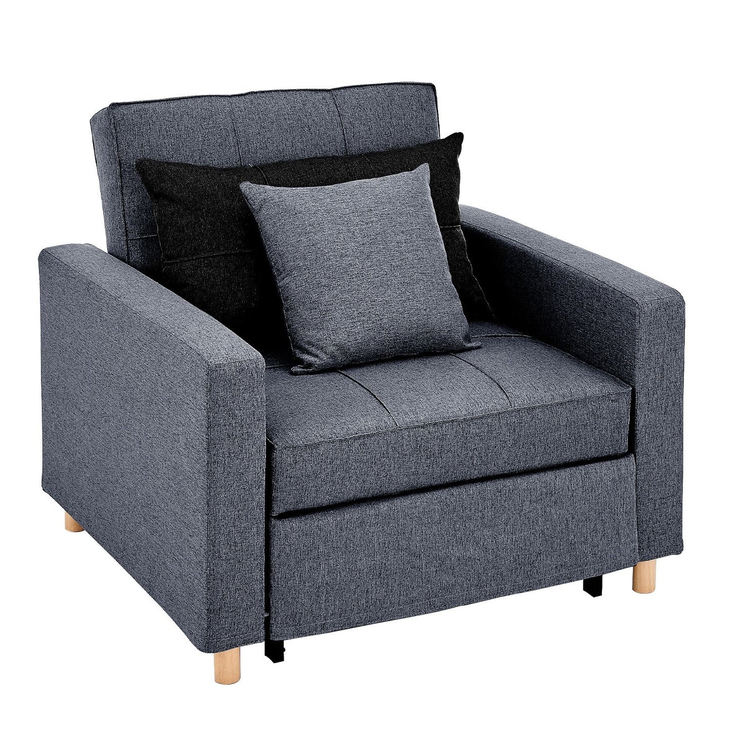 Suri 3-in-1 Convertible Lounge Chair Bed by Sarantino - Blue