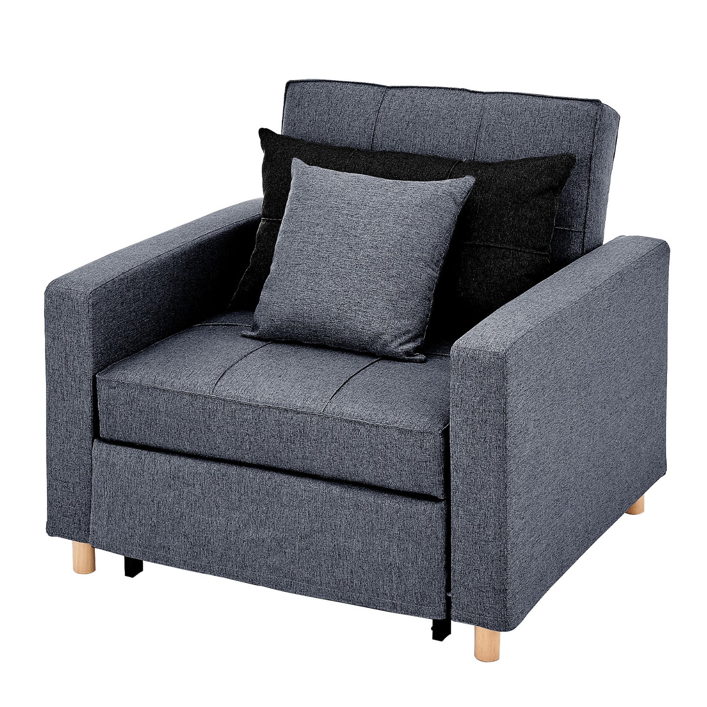 Suri 3-in-1 Convertible Lounge Chair Bed by Sarantino - Blue