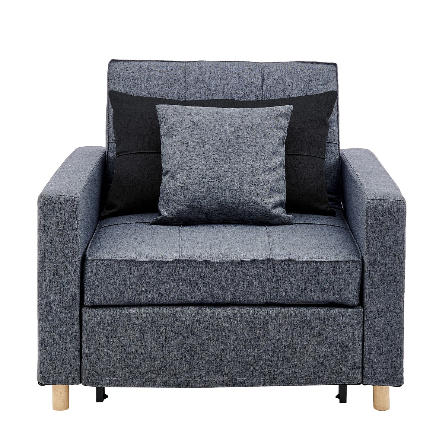 Suri 3-in-1 Convertible Lounge Chair Bed by Sarantino - Blue