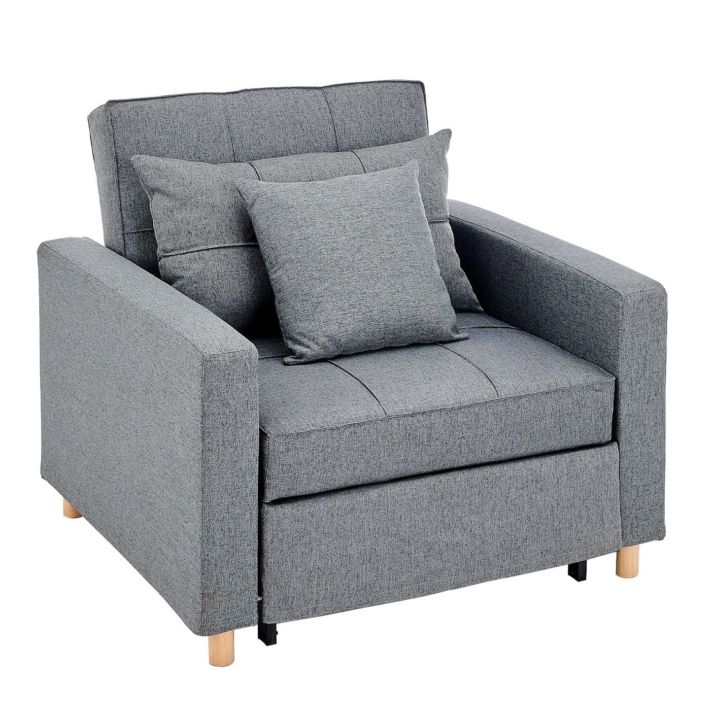 Suri 3-in-1 Convertible Sofa Chair Bed by Sarantino - Grey