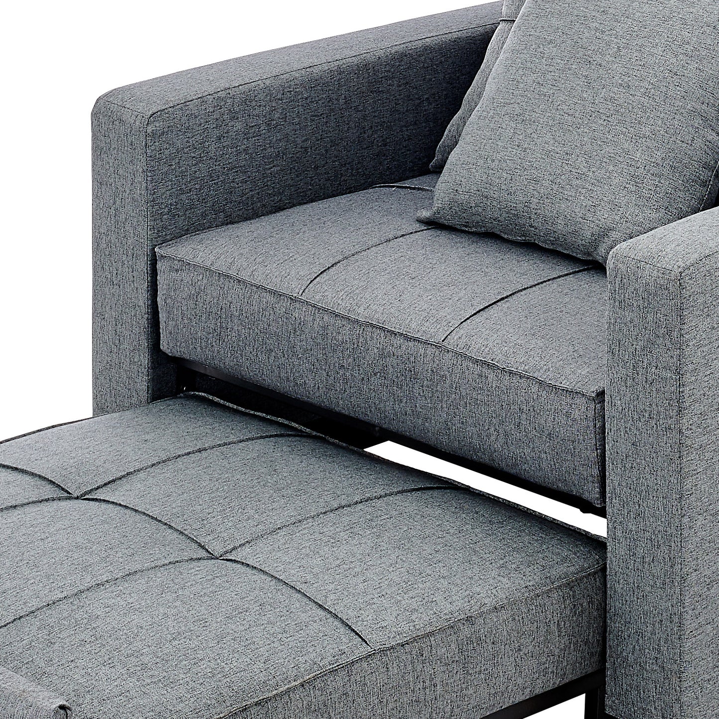 Suri 3-in-1 Convertible Sofa Chair Bed by Sarantino - Grey