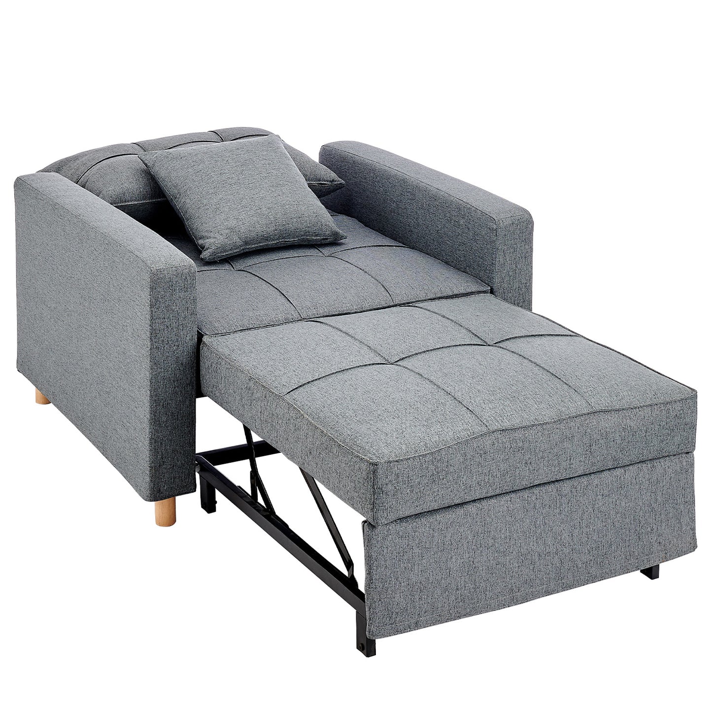 Suri 3-in-1 Convertible Sofa Chair Bed by Sarantino - Grey