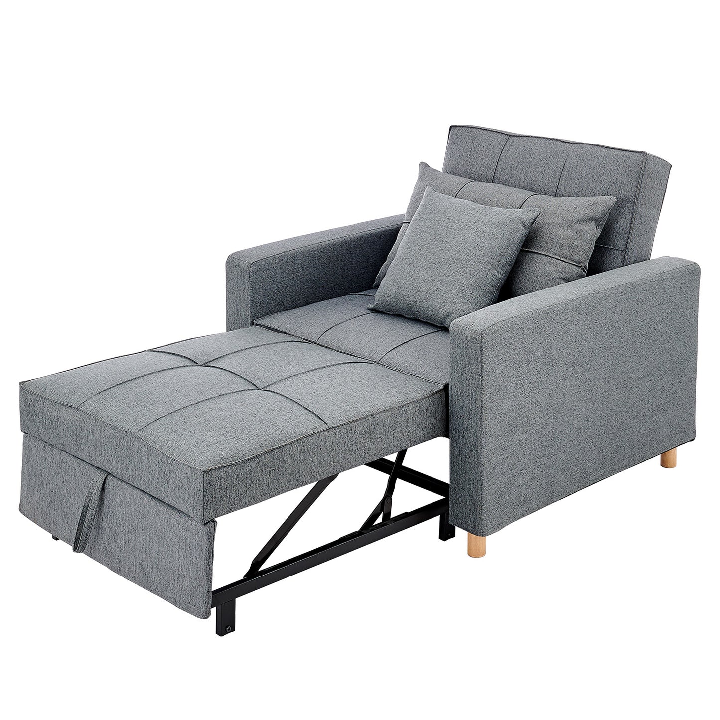 Suri 3-in-1 Convertible Sofa Chair Bed by Sarantino - Grey