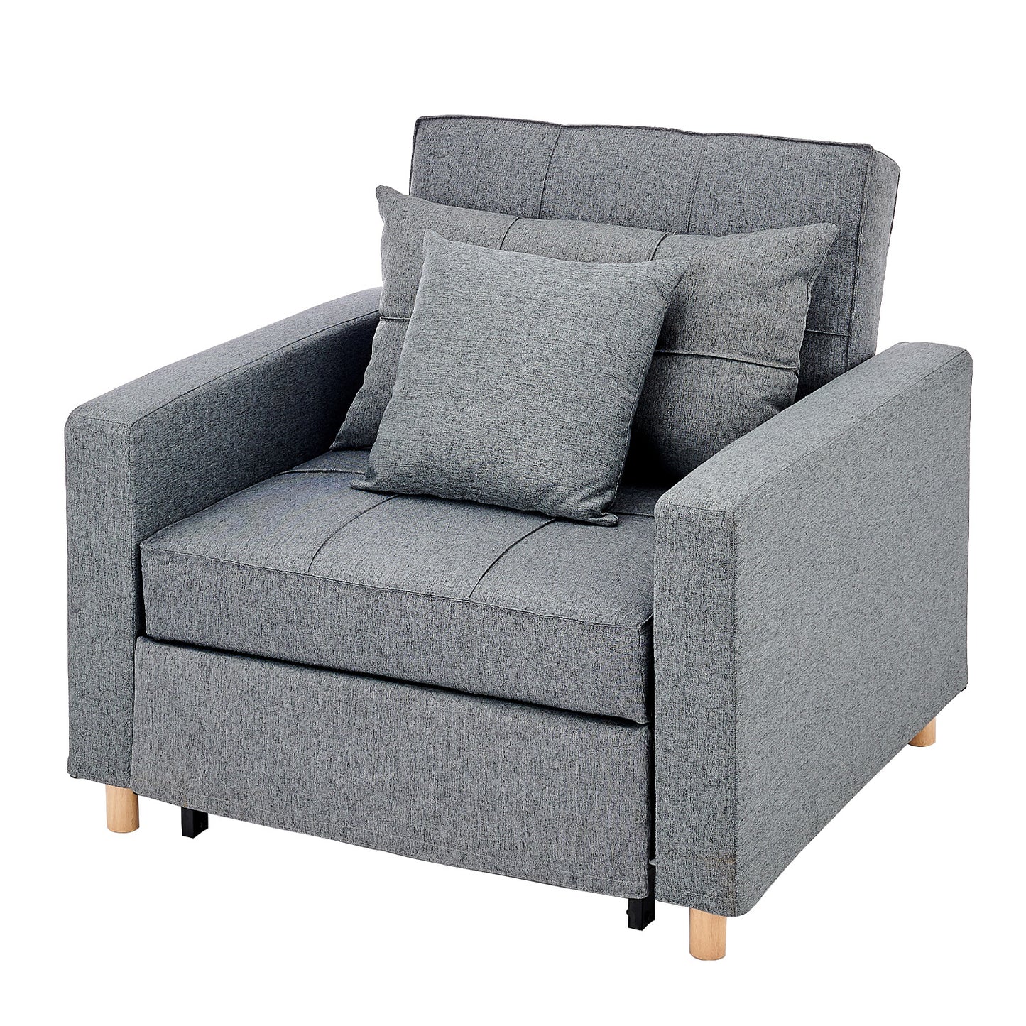 Suri 3-in-1 Convertible Sofa Chair Bed by Sarantino - Grey
