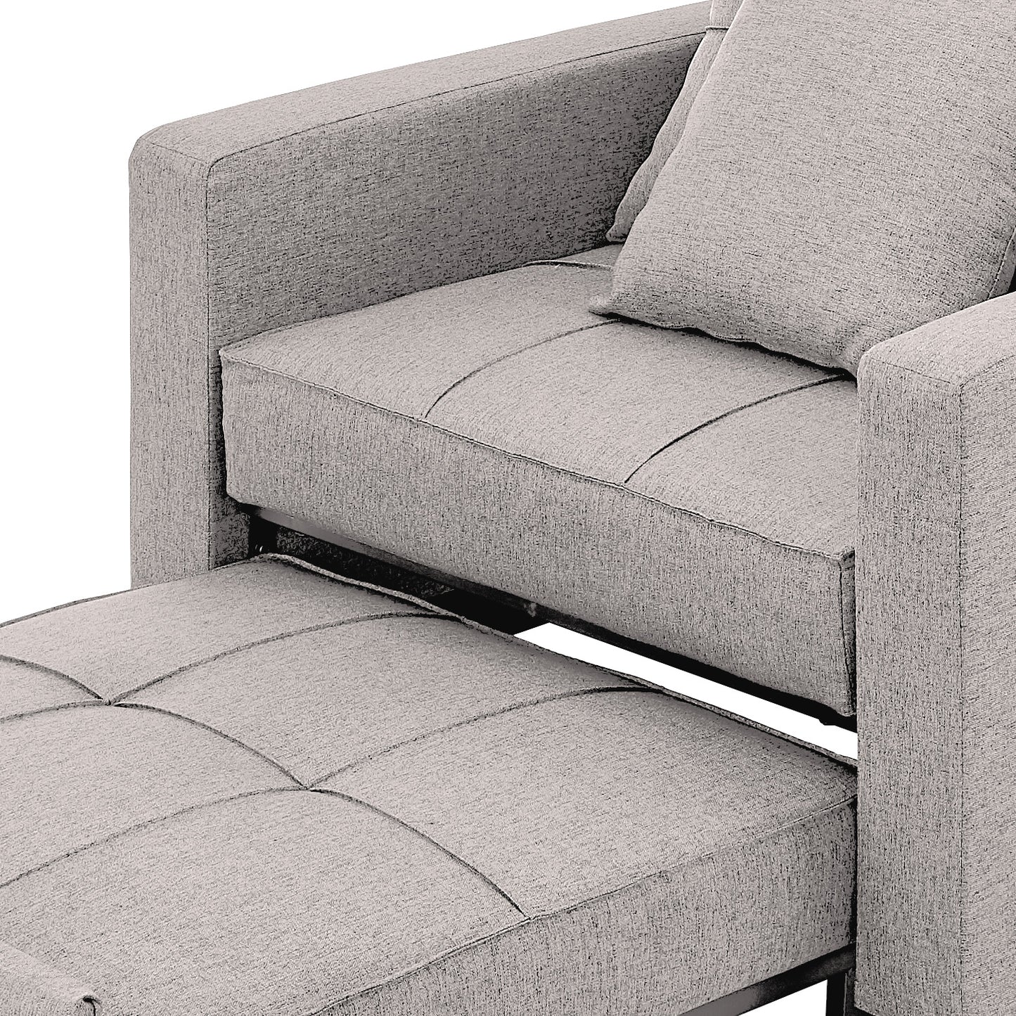 Suri 3-in-1 Convertible Sofa Chair Bed by Sarantino - Khaki