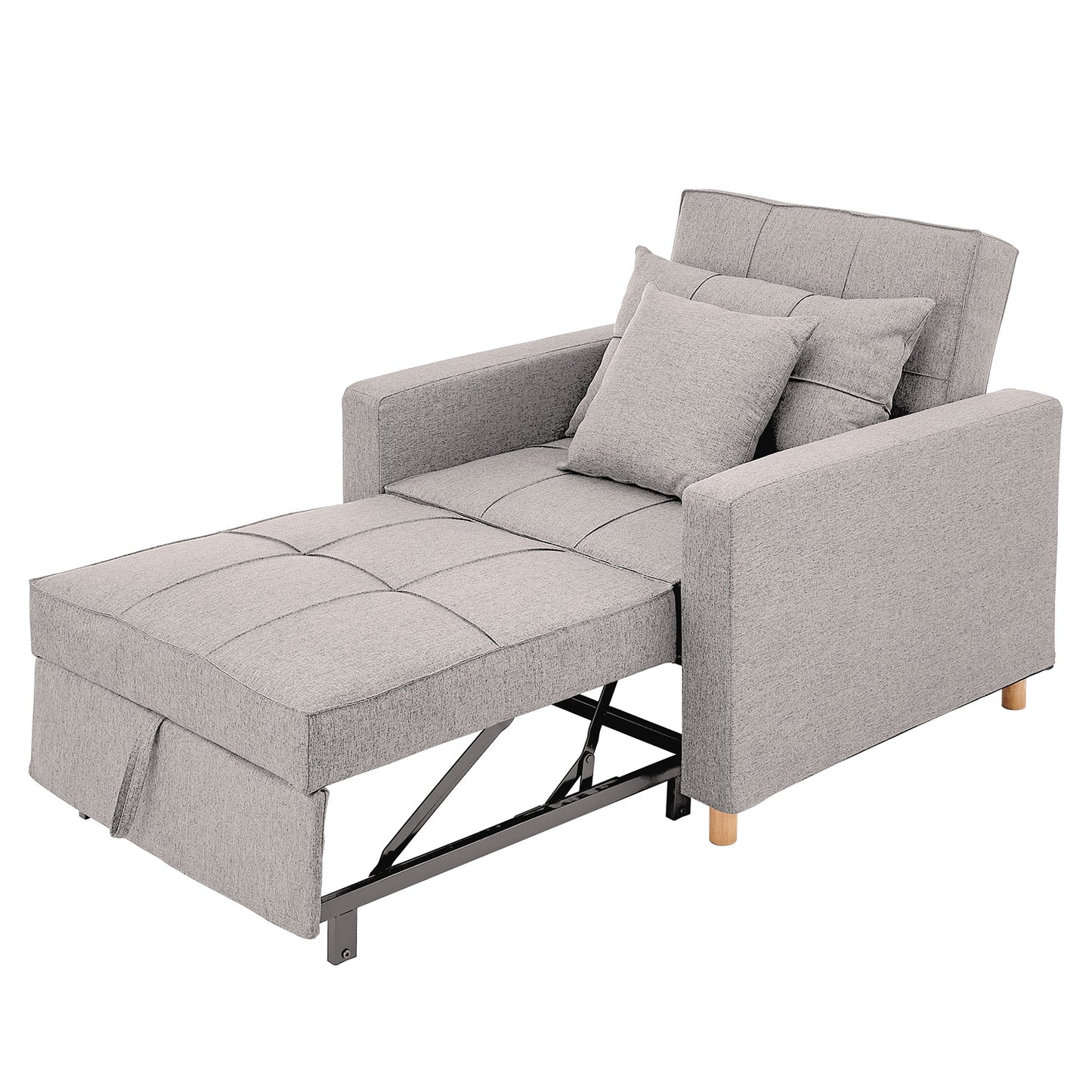 Suri 3-in-1 Convertible Sofa Chair Bed by Sarantino - Khaki