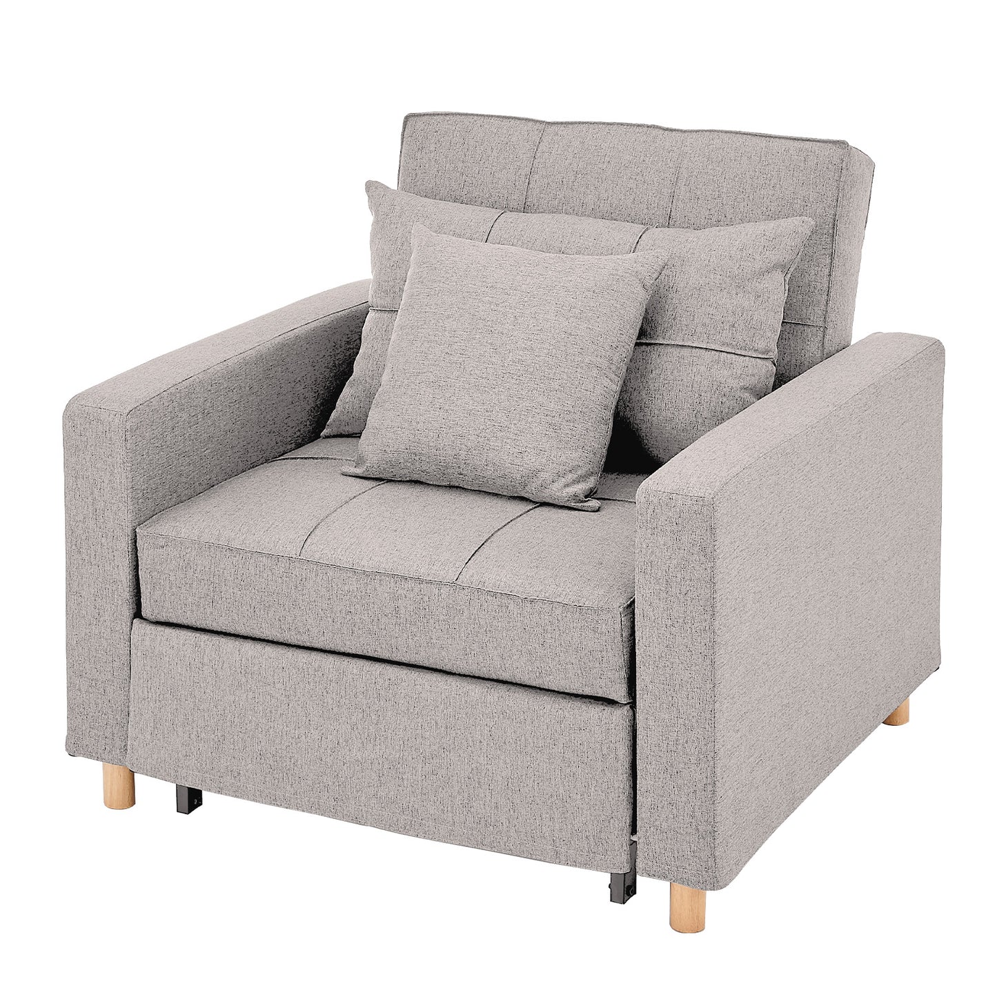 Suri 3-in-1 Convertible Sofa Chair Bed by Sarantino - Khaki
