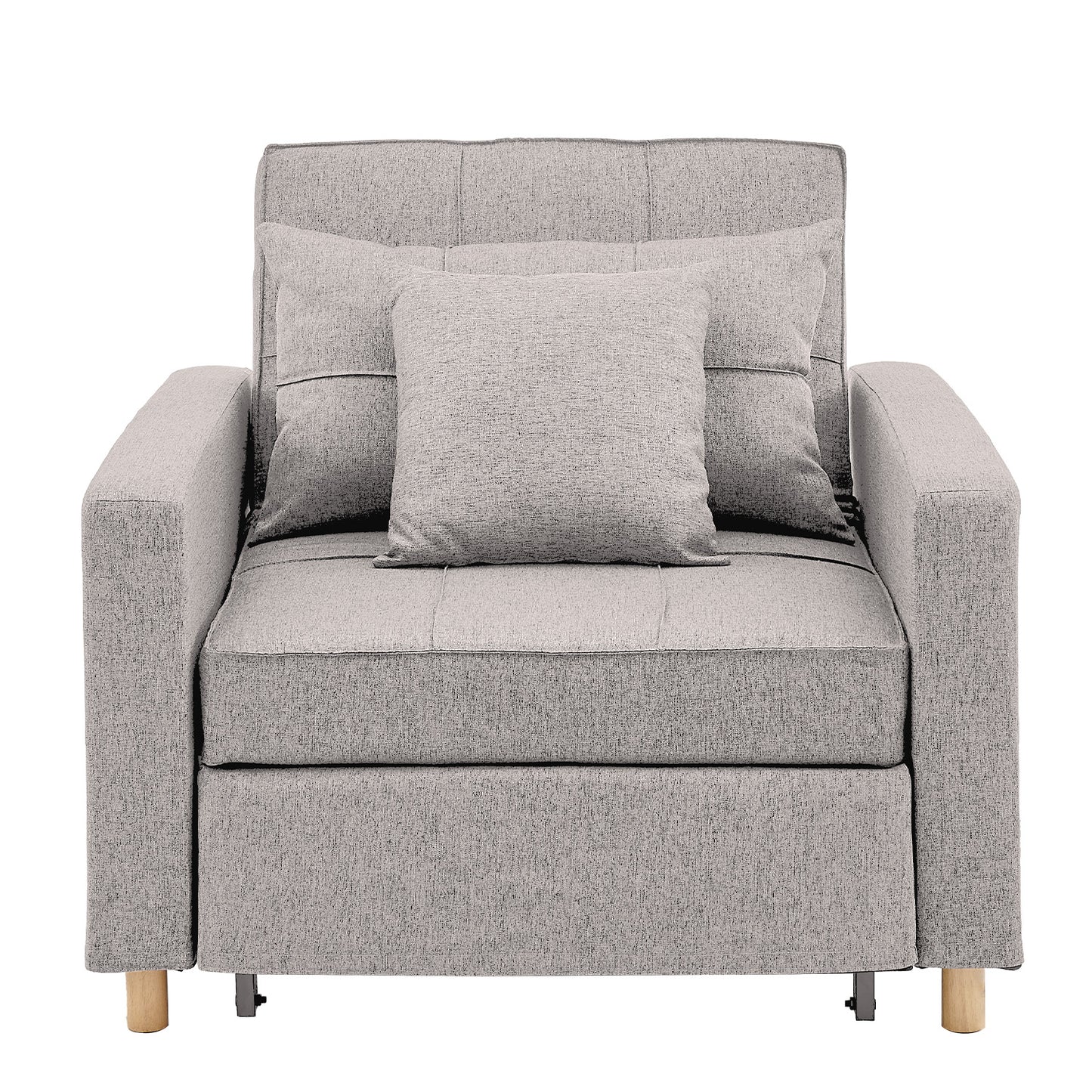 Suri 3-in-1 Convertible Sofa Chair Bed by Sarantino - Khaki