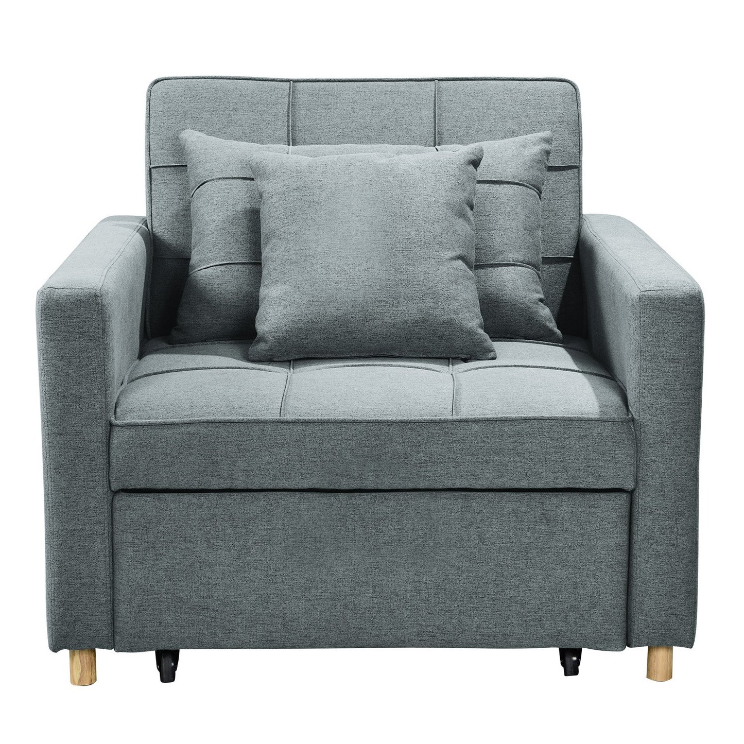 Suri 3-in-1 Convertible Sofa Chair Bed by Sarantino - Airforce Blue