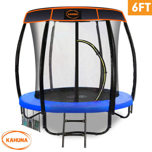 Kahuna Trampoline 6ft with Roof - Blue