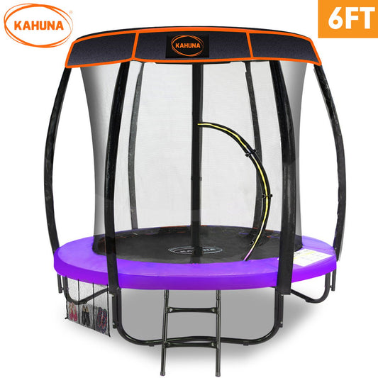 Kahuna Trampoline 6ft with  Roof Cover - Purple