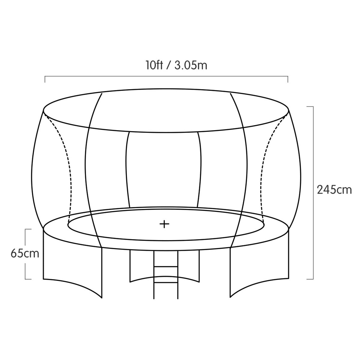 Kahuna Trampoline 10ft with Basket ball set