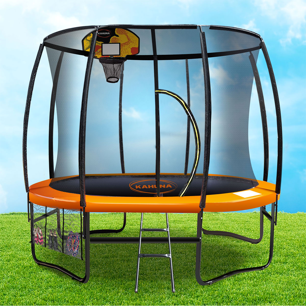 Kahuna Trampoline 10ft with Basket ball set