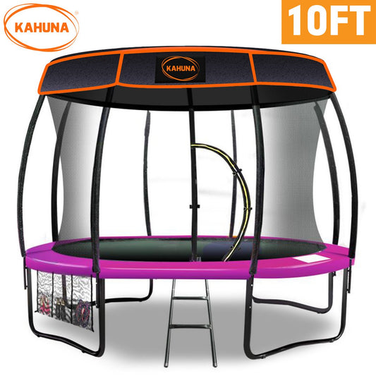 Kahuna Trampoline 10 ft with  Roof - Pink