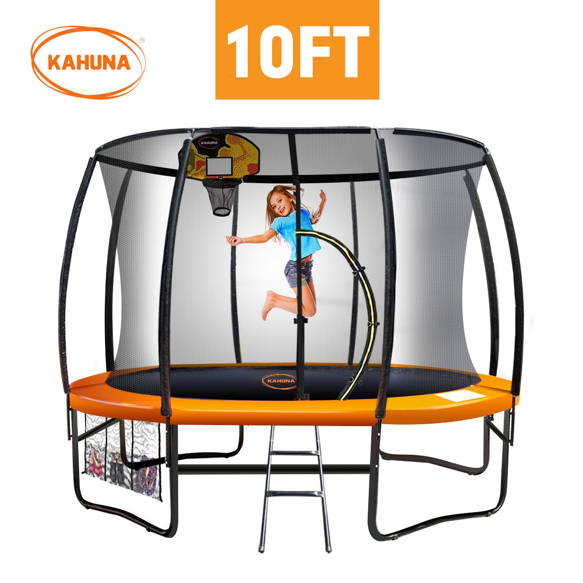 Kahuna Trampoline 10ft with Basket ball set