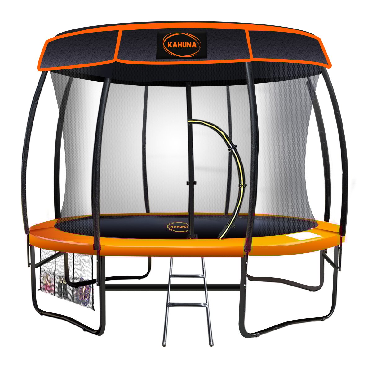 Kahuna Trampoline 12 ft with Roof-Orange