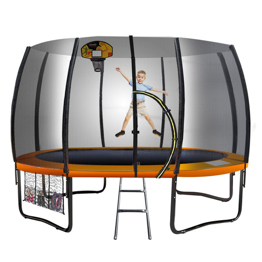 Kahuna 12ft Springless Trampoline with Basketball Set