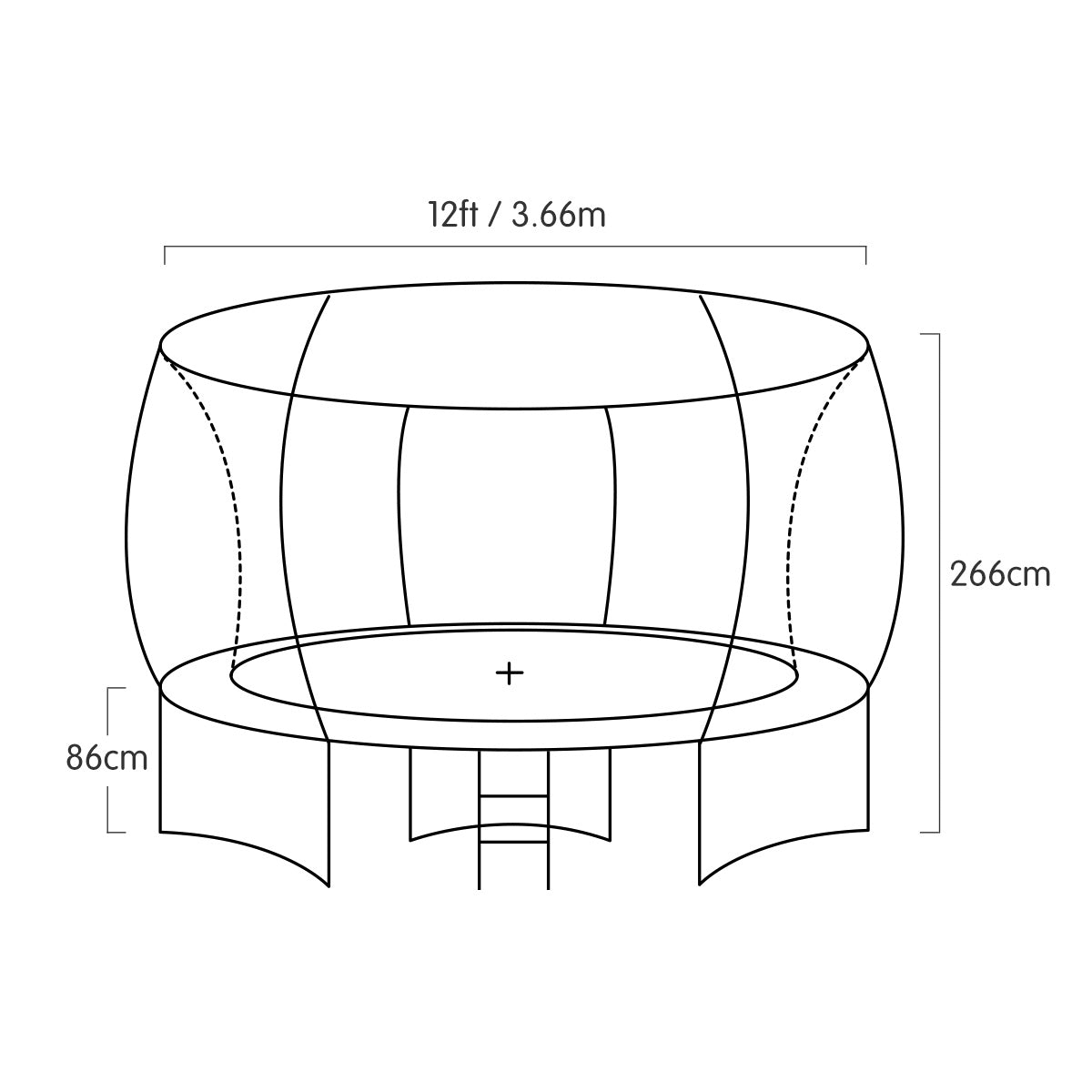 Kahuna Twister 12ft Springless Trampoline
