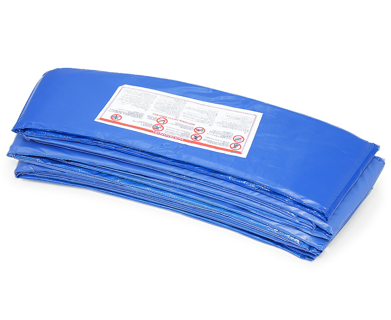 12ft Trampoline Replacement Safety Pad and Net Round  8 Poles Blue