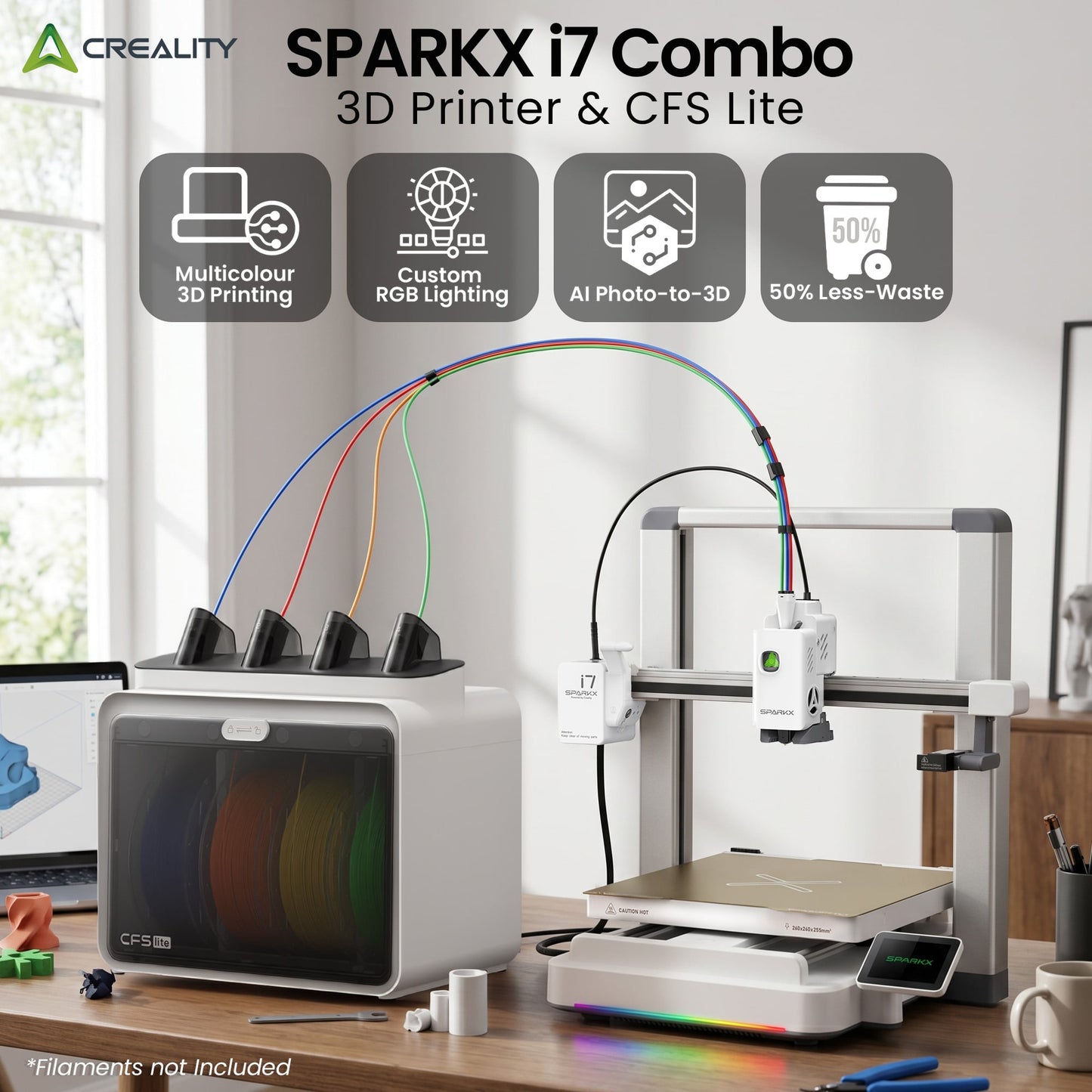 Creality SPARKX i7 Combo 3D Printer w/ CFS Lite Multicolour 3D Printing Machine