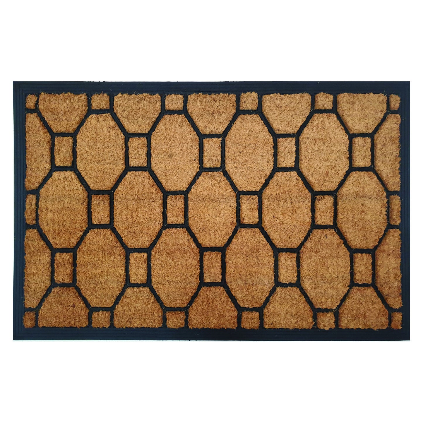 Door Mat Deluxe Embossed Geometric 58 x 93 cm Doormat