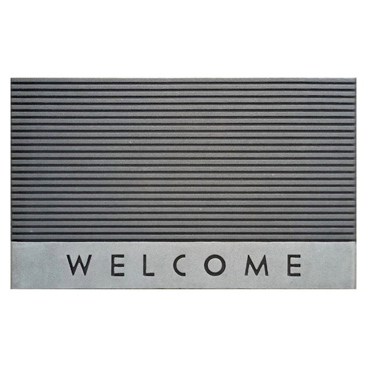 Door Mat Deluxe Rubber Welcome Stripe 45 x 75 cm Doormat