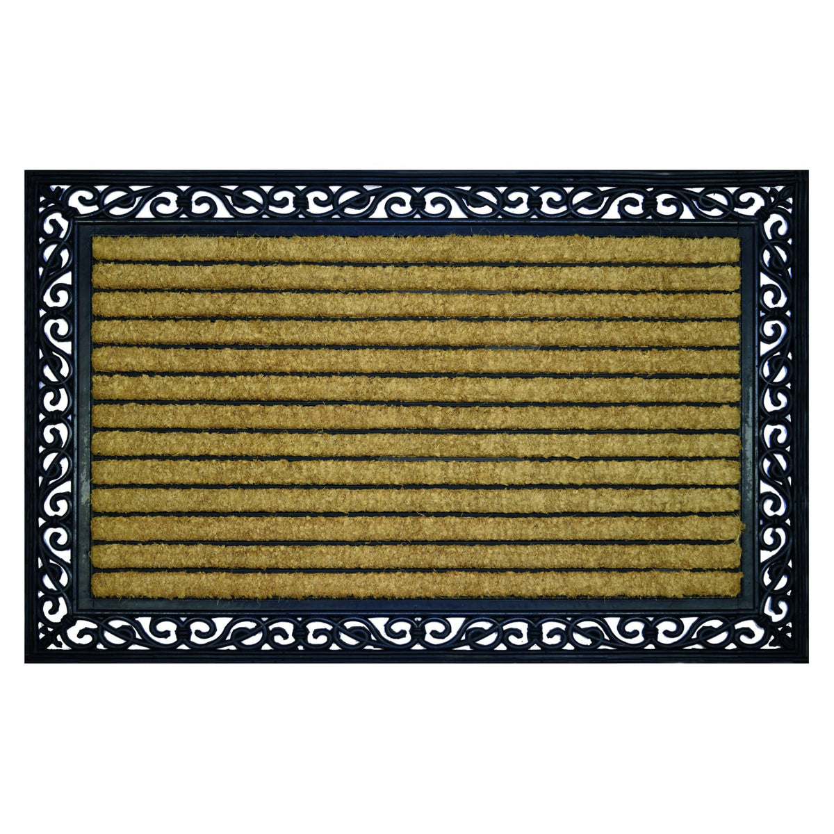 Large Heavy Duty Door Mat 75 x 120 cm Low Profile Ribbed Indoor Outdoor Weatherproof Dirt Trapper Entrance Doormat