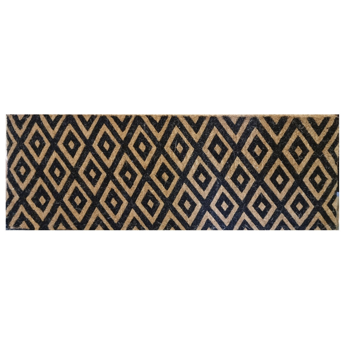 Extra Wide Coir Door Mat 39 x 119 cm - Thick Natural Coconut Fibre Doormat, Heavy Duty Black Diamond Entrance Rug