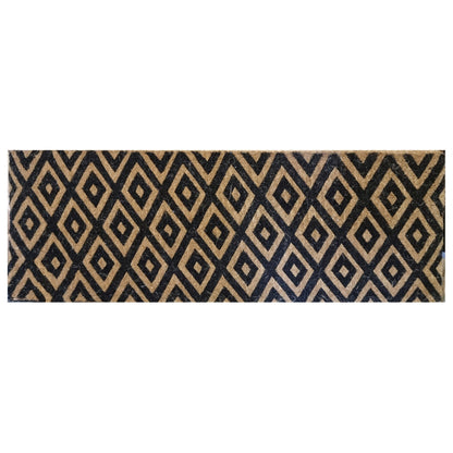 Extra Wide Coir Door Mat 39 x 119 cm - Thick Natural Coconut Fibre Doormat, Heavy Duty Black Diamond Entrance Rug