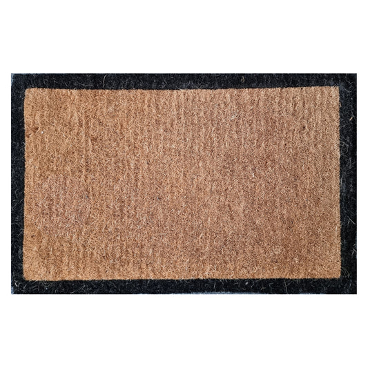 Door Mat Premium Coir Black Border 50 x 80 cm Doormat