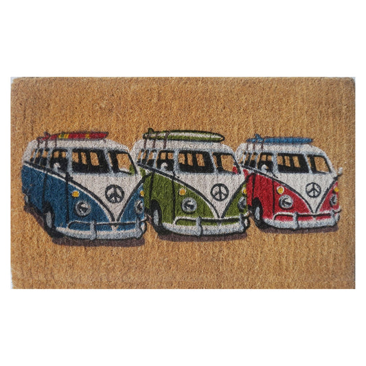 Door Mat Premium Coir 3 Kombi Van Car Surf Coastal 50 x 80 cm Doormat