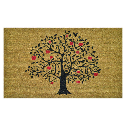 Door Mat Deluxe Coir Backed Apple Tree 45 x 75 cm Doormat