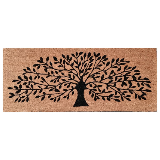Wide Door Mat Deluxe Coir Backed Tree Of Life 45 x 110 cm Doormat