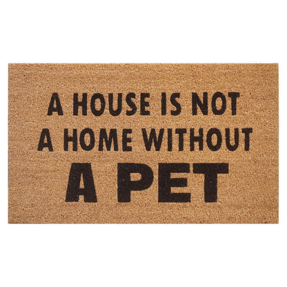 Natural Coir Doormat 45 x 75cm House Without a Pet Dog Cat Non-Slip Front Entrance Welcome Mat Outdoor Dirt Scraper