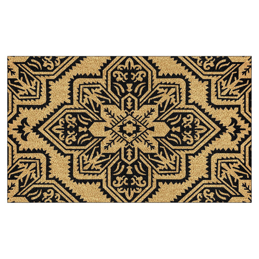 Door Mat Deluxe Coir Backed Mosaic Black 45 x 75 cm Doormat