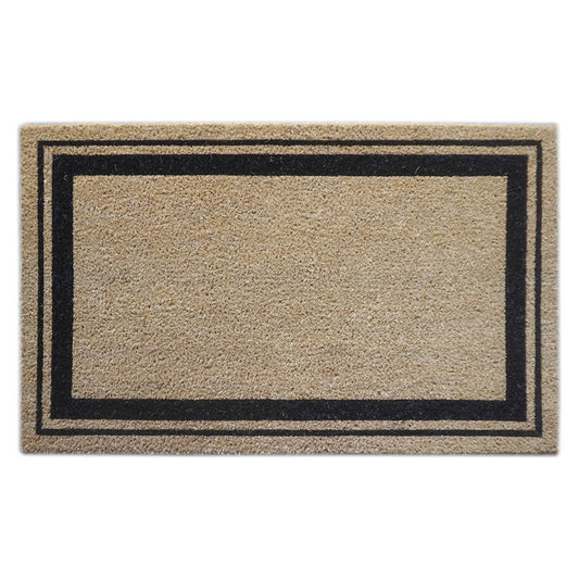 Door Mat Deluxe Coir Back Fat Double Border 45 x 75 cm Doormat