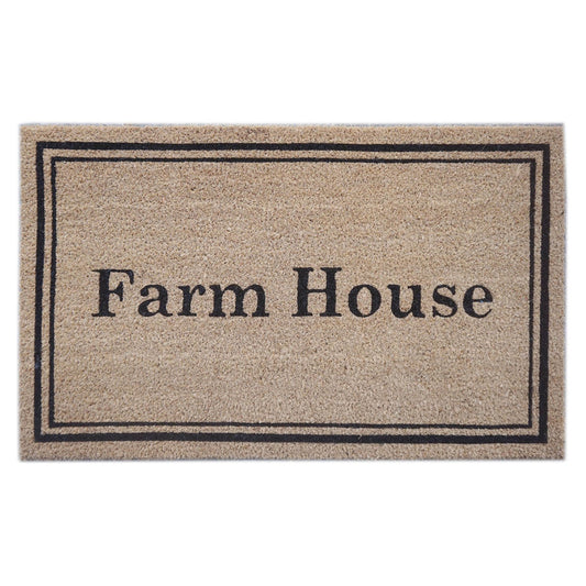 Door Mat Deluxe Coir Backed Farm Houser 45 x 75 cm Doormat