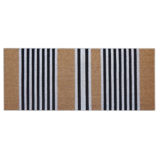 Wide Door Mat Deluxe Coir Backed Stripes 45 x 110 cm Doormat
