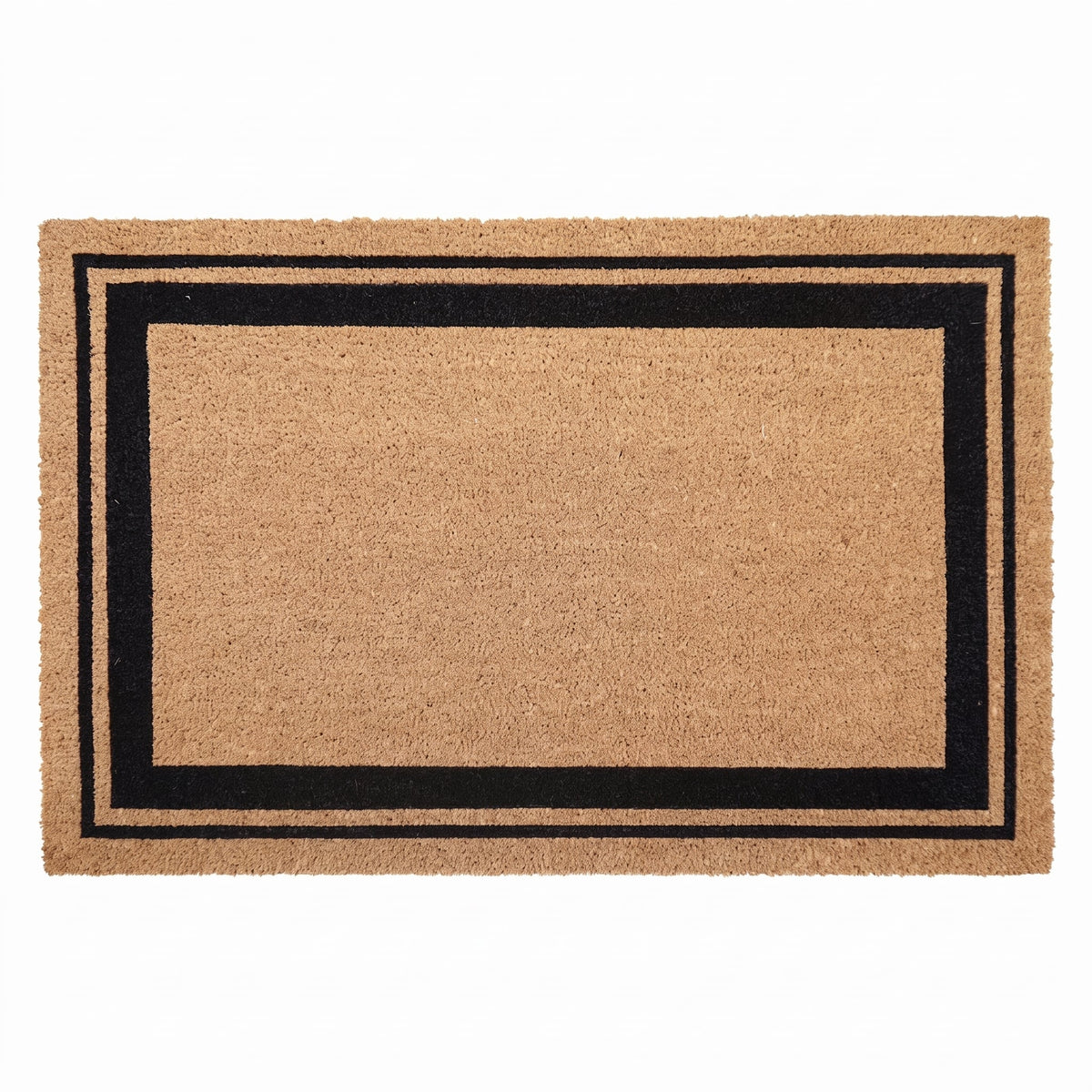 Natural Coir Large Door Mat with Black Border 58 x 89 cm Heavy Duty Indoor Outdoor Entrance Doormat