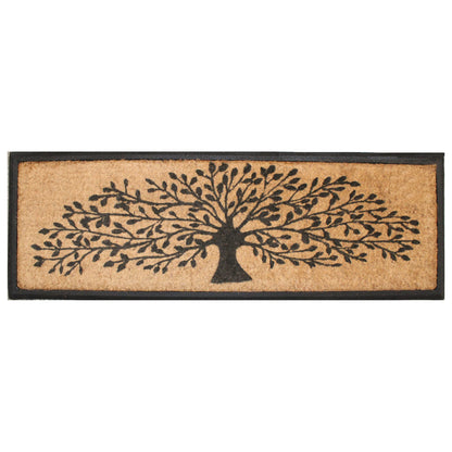 Tree of Life Extra Wide Door Mat 40 x 120 cm Slimline Low Clearance Front Entrance Runner Dirt Scraper Doormat