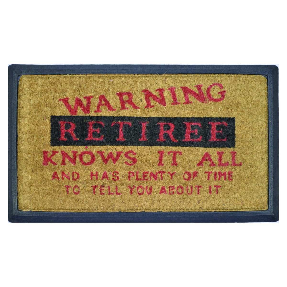 Funny Retiree Knows Front Door Mat 40 x 70 cm Slimline Low Profile Dirt Scraper Novelty Welcome Mat Indoor Outdoor
