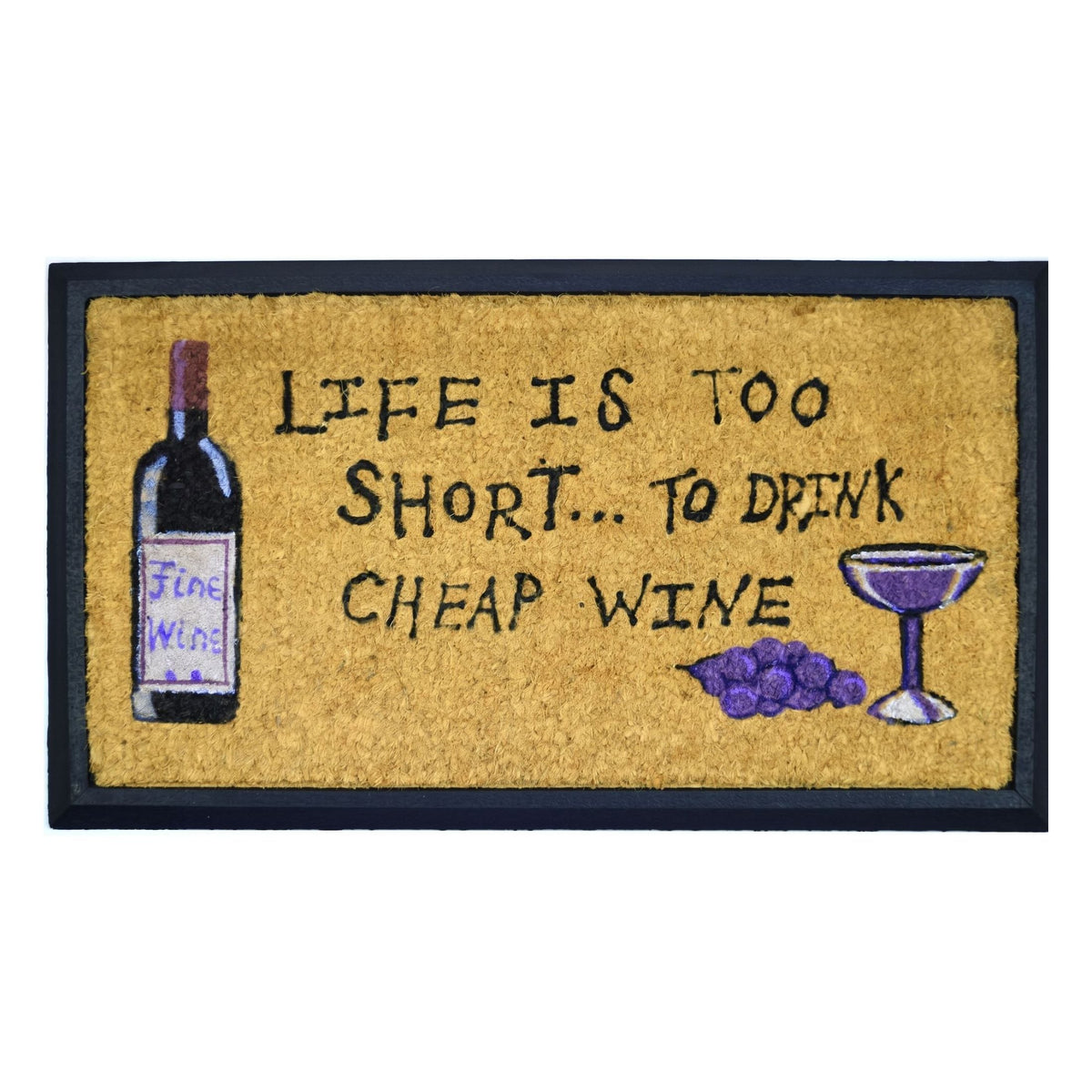 Funny Cheap Wine Doormat 40 x 70 cm Slimline Low Profile Novelty Welcome Mat Front Door Entrance Dirt Trapper